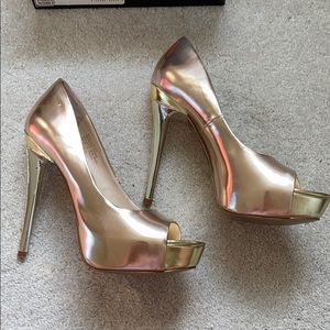 Boutique 9 metallic platform heels